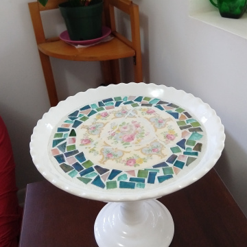 Cake Stand, Aqua